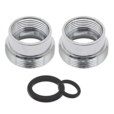 Imagen de Adaptador para grifo, conector de metal purificador agua, 2 unidades, plateado