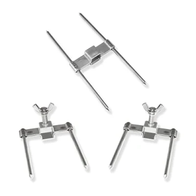 Imagen de GOLDMAN SERVICE Pinchos de Asador Pollos Acero. Utensilio Horquilla Tenedor para Asadores Profesionales. Recambio Universal Espadas 12mm (3 Piezas)