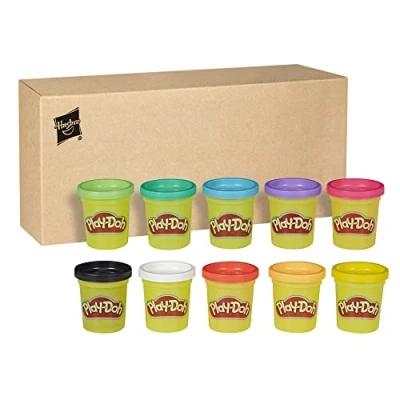 Imagen de Play Doh Pack de 10 Botes Colores Surtidos Plastilina No Tóxica, Manualidades para Niños y Niñas 2 Años o Más, Regalo Creativo Multicolor