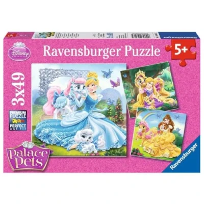Imagen de Princesas Disney Belle, Cinderella and Raiponce Palace Pets Cenicienta Rompecabezas (3 x 49 Piezas) (Ravensburger 09346 5)