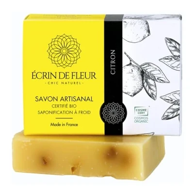 Imagen de Écrin de Fleur Jabón Limón para Pieles Grasas, Artesanal y Ecológico, 1x90g