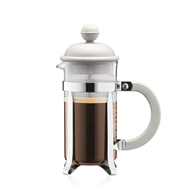 Imagen de Bodum Cafetera émbolo, Vidrio de borosilicato, Acero Inoxidable, Blanco Crema, Inches