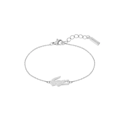 Imagen de Lacoste Pulsera de cadena para Mujer Colección CROCODILE, Plata, Talla única