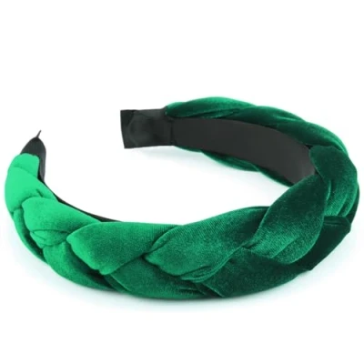 Imagen de DRESHOW Diademas Trenzadas para Mujer Aro de Terciopelo Elástico Criss Cross Hair Bands Accesorios