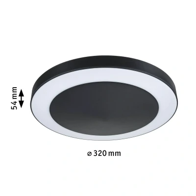Imagen de Paulmann 94526 LED lámpara de exterior Circula techo con sensor crepuscular/de movimiento IP44 redonda incl. 1x14 W plástico blanco cálido antracita 3000 K