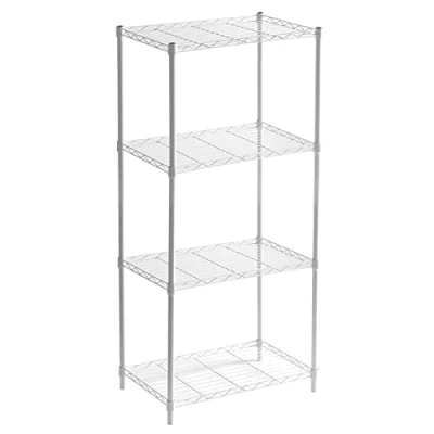 Imagen de CATTERHOUSE Estantería Metálica con Rejilla Klaus 120 56x35x120 cm de Almacenaje Color Blanco 4 Baldas Soporta hasta 140 kg