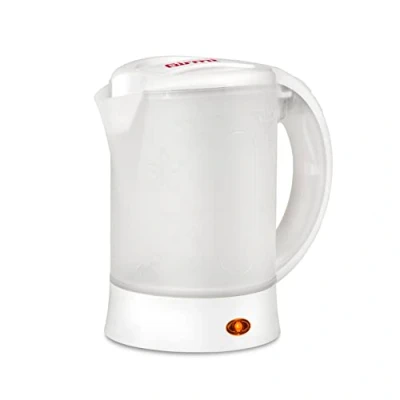 Imagen de Girmi BL04 Hervidor de Agua para viaje, Jarra graduada, Capacidad 600cc, 2 vasos incluidos, 600W, Blanco