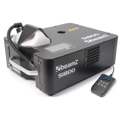 Imagen de BeamZ S1800 DMX Maquina de humo 2 en 1, Salida Vertical/Horizontal, 1800 W para Clubs, Discotecas, Espectáculos Profesionales, Eventos, Bodas, DJs, fiestas halloween