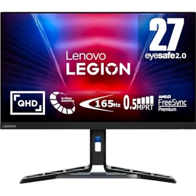 Imagen de Monitor gaming Lenovo Legion R27q 30, 27&quot;, QHD, 0.5 ms, 165 Hz, 2x HDMI® 2.1 TMDS, 1x DP 1.4, Altavoces Incluidos, Negro