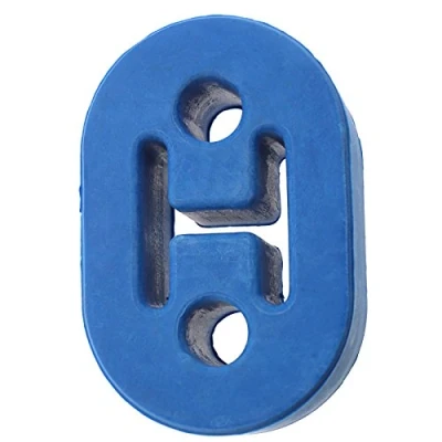 Imagen de Soporte universal de goma para tubo escape (2 orificios), color azul