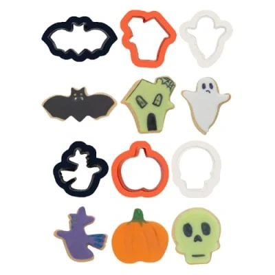 Imagen de DECORA 0255090 KIT 6 CORTADORES MINI DE PLÁSTICO HALLOWEEN 3/5 X H 2,2 CM