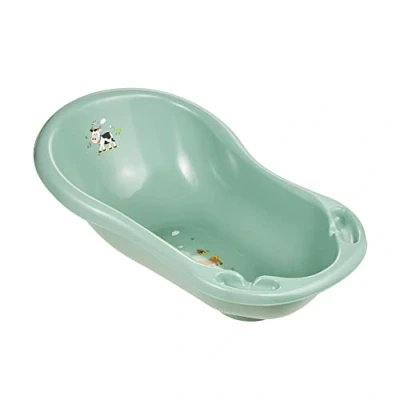 Imagen de keeeper Bañera infantil Ergonómica Funny Farm, De 0 a 12 Meses aprox, 84 cm, Wiktoria, Verde Nordic