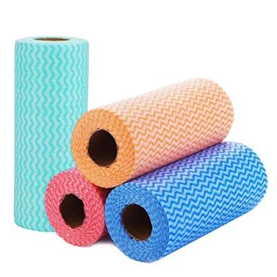 Imagen de YUIP 4 Rollos, 200 Hojas,Paño de Limpieza Reutilizable,Plato bayeta,Tela no Tejida,Tela Antiadherente, Papel Cocina Reutilizable,Paño para la del Hogar