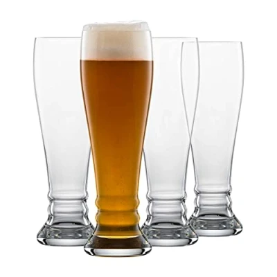Imagen de Schott Zwiesel Bavaria Beer Basic 130004 Juego de vasos cerveza trigo, 4 unidades, cristal 0,5 l, medidas: 8,4 x 25,2 cm, color cristal, l