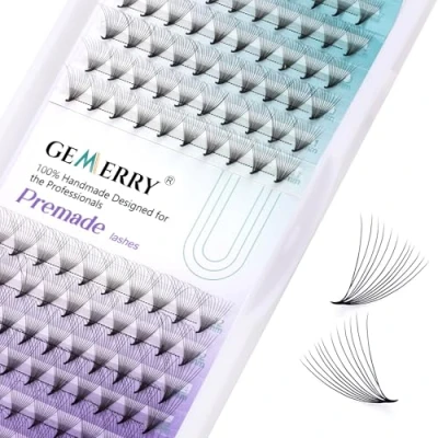 Imagen de Extension de Pestañas 12D Volumen Ruso 0.07mm c curl Mix 8 14mm Premade Lashes Extensiones Profesional GEMERRY (0.07 mix)