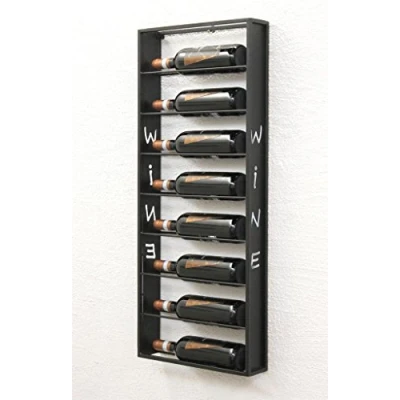 Imagen de DanDiBo Botellero de pared metal negro Sofie Soporte Bot