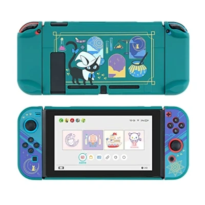 Imagen de GeekShare Funda de Halloween Ultrafina Compatible con Nintendo Switch y Joy Absorbente Golpes Resistente a Arañazos Alchemy Cat