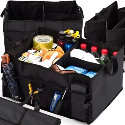 Imagen de Retoo bolsa para maletero de coche plegable, organizador maletero, caja coche, estable, el la compra con 3