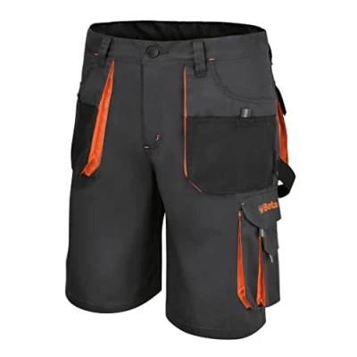 Imagen de BETA 7861g Bermuda Ligeros, diseño y ajustabilidad, Pantalones de Trabajo Multibolsillos Metal Cremallera Bolsillos Diferentes Dimensiones múltiples usos con Cierre Velcro, Gris, L Hombres
