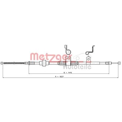 Imagen de METZGER 17.2295 Cable de Freno Mano Atrás derecha 1627/1415 COFLE MITSUBISHI: ASX SUV