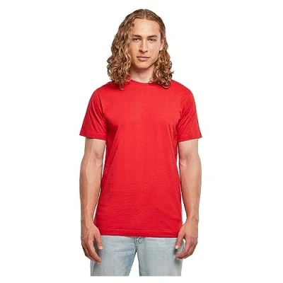 Imagen de Build Your Brand Basic Round Neck T Shirt Camiseta, Rojo Ciudad, S para Hombre