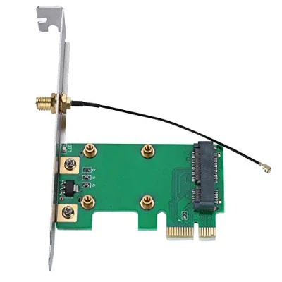 Imagen de PCI Express a Mini Adaptador de Tarjeta Red inal¨¢mbrica Ethernet LAN E Riser PC Laptop Convertidor Antena WiFi