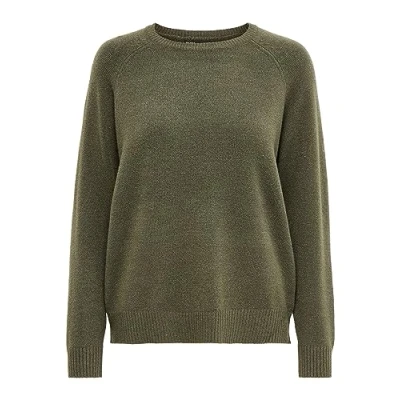 Imagen de ONLY Suéter de Punto para Mujer, Verde Kalamata Melange, L (EU)