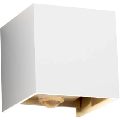 Imagen de Klighten Lámpara de pared para exteriores 12W, con detector movimiento, auto encender y apagar, jardín, camino, Blanco natural,