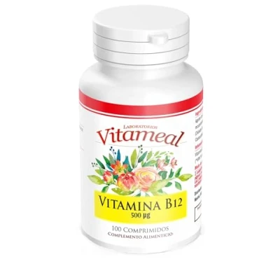 Imagen de Vitameal Vitamin B12 500Mcg. 100 comprimidos. Reduce Cansancio y Fatiga, Contribuye al Funcionamiento Normal del Sistema Inmunológico, Metilcobalamina.
