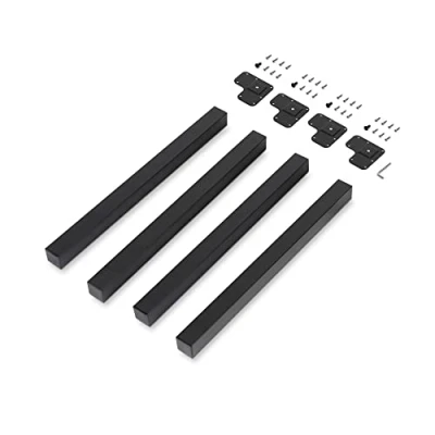 Imagen de Emuca Patas cuadradas para mesa, 50x50, H710mm, Pintado negro, Acero