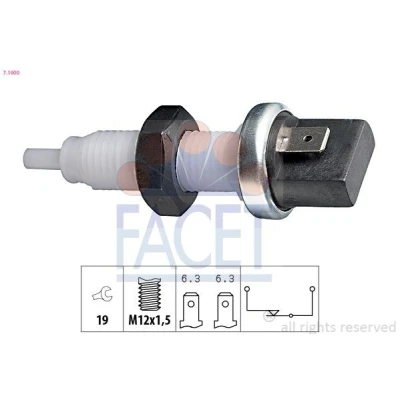 Imagen de FACET 7.1000 Interruptor luces freno mecánico M12x1,5 Made in Italy OE Equivalent FIAT: Ducato I Panorama, Argenta, Uno Hatchback