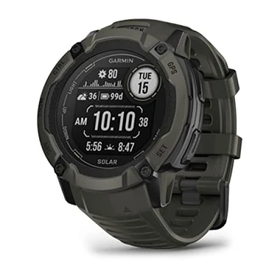 Imagen de Garmin Instinct 2X Solar, Reloj Inteligente con GPS Resistente al Agua, Carga Funciones Deportivas, Pulsioximetría, Puntuación de Sueño y Notificaciones del Smartphone, Verde