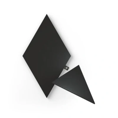Imagen de Nanoleaf Shapes Ultra Black Triangle Expansion Pack, 3 Triángulos Led Adicionales Apliques de Pared Interior Modulares, Luces Inteligentes RGBW 16M Colores WiFi, Compatible con Alexa