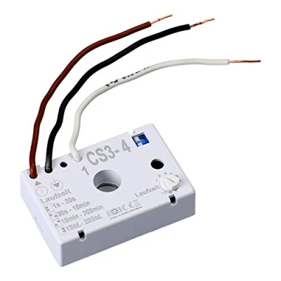 Imagen de LUTH Premium Profi Parts Relé de sobrecarga del temporizador Montaje empotrado para ventilador baño o como regulador escalera Alimentación: 230, 0 V / 50 Hz CS3 4 CS34 47 x 31 15 mm