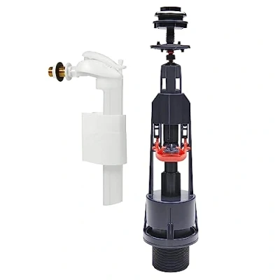 Imagen de Wirquin 10724042 grifo de agua para inodoro completo con mecanismo doble caza Aquacontrol y flotador alimentación lateral F90, color gris