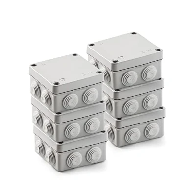 Imagen de FAMATEL Pack de 6 Cajas Estancas IP55 Libre halógenos Alta Resistencia al Impacto Tornillos Cierre 1/4 Vuelta Fácil Montaje Cono métrico 112 x 64 Gris