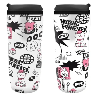Imagen de GB eye ABYstyle BT21 Taza de viaje música