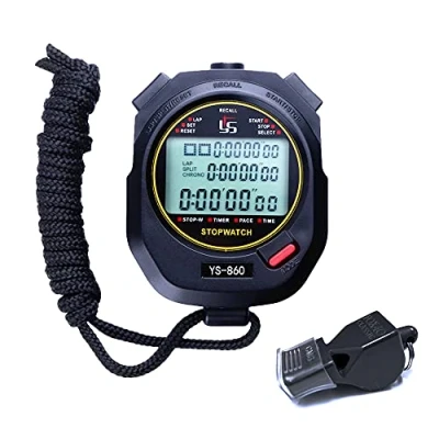 Imagen de Cronómetro Deportes Profesional Digital portátil 0.01 Segundo 60 Memoria Impermeable para al Aire Libre… Ys 860