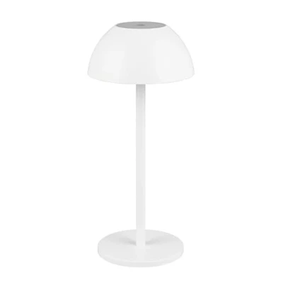 Imagen de Reality Leuchten Ricardo R54106131 Lámpara LED de mesa para exteriores (batería incluida, 4 toques, plástico, 1,7 W), color blanco mate