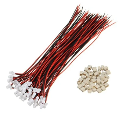 Imagen de TuToy 100Pcs Mini Micro Jst 1.0Mm Sh Conector De 2 Clavijas Con Cables 150Mm