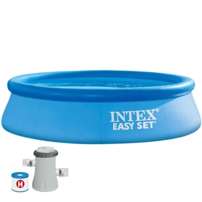 Imagen de Intex 56007 Piscina Hinchable, Ø305x76 cm, 3.853 litros, Redonda, con depuradora Cartucho, 1.250 litros/Hora, Filtro Cartucho Tipo H, para 3 Personas