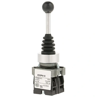 Imagen de Interruptor momentáneo Joystick Switch 2NO 2 posiciones bloqueadas monolever XD2PA12 Dia. 22 mm