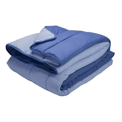 Imagen de Pikolin Home Edredón Reversible 300 gr Relleno Nórdico Bicolor para Cama 180 Tacto Pluma, Cálido, Transpirable, Color Azul, 260 x 240 cm