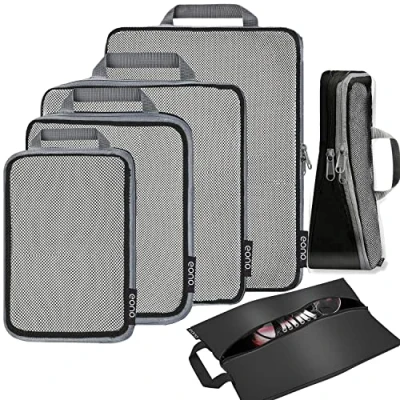 Imagen de Eono Organizadores de Viaje compresión expandibles, Impermeable Organizador Maleta, Cubos Embalaje, Compression Packing Cubes