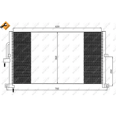 Imagen de NRF EASY FIT 35603 Condensador con junta anular 11,8 Aluminio 620 JAGUAR: X Type Familiar, Berlina