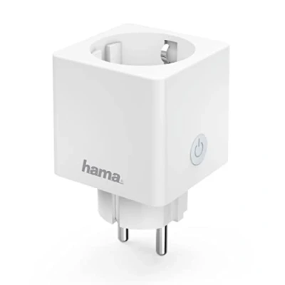 Imagen de Hama Enchufe Inteligente Mini, mide consumo, programar el encendido/apagado, ahorro energía, compatible con Alexa y Google Home