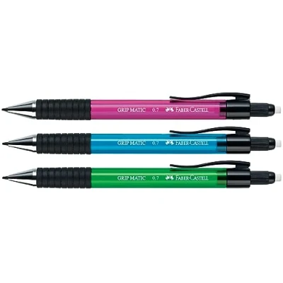 Imagen de Faber Castell 132797 Portaminas Grip Matic, 0,7 mm, incluye 12 minas de recambio, colores surtidos no es posible seleccionar el color .
