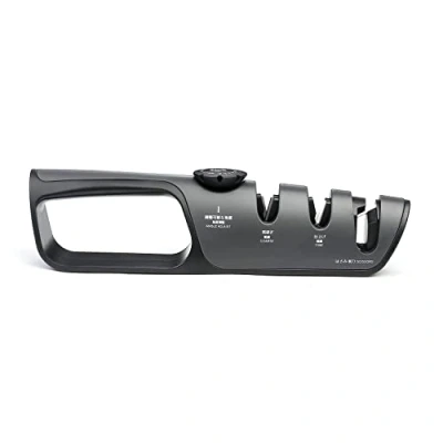 Imagen de MITSUMOTO SAKARI Afilador Cuchillos Profesional de 3 Etapas, Fácil con Perilla Angulo Ajustable, Cocina Multifuncional Japonés