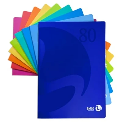 Imagen de BM BeMore Color 80, 0110589, cuaderno A4, rayas 4 mm, cuadros papel 80 g/m², colores surtidos, paquete de 12 unidades