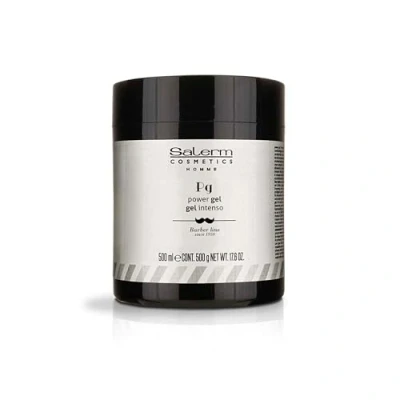 Imagen de SALERM Gel Fijador Pelo para Hombre Power Intenso Homme Barber Line 500 ml Azul de Fijación Intensa Hidratante y Texturizante Conserva el Peinado más Tiempo Fórmula sin Alcohol